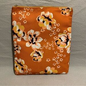 Rachel Pally Womens Floral Orange Yellow Fold Over Clutch